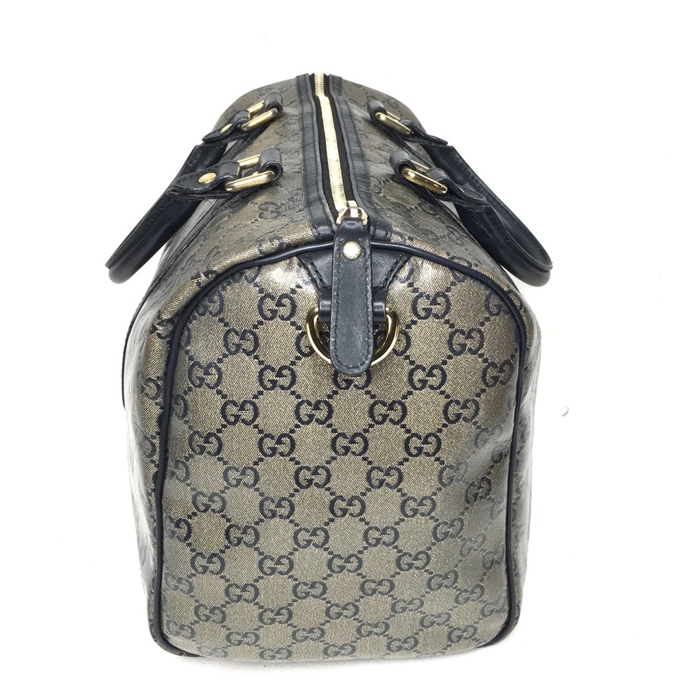 Authentic Gucci silver monogram Boston satchel Bag - Picture 5 of 16